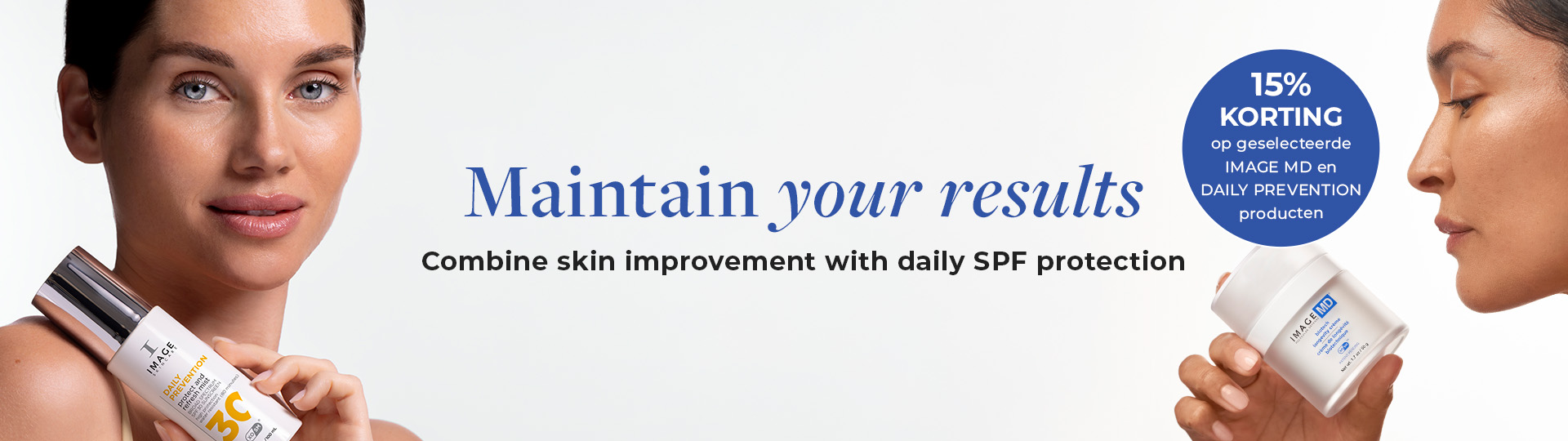 15% korting op geselecteerde producten uit de MD en Daily Prevention lijn | IMAGE Skincare